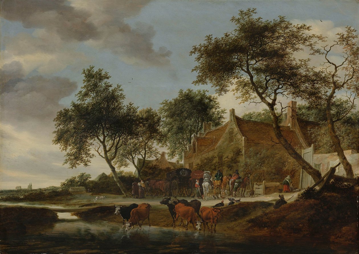 Vanningsstedet av Salomon van Ruysdael