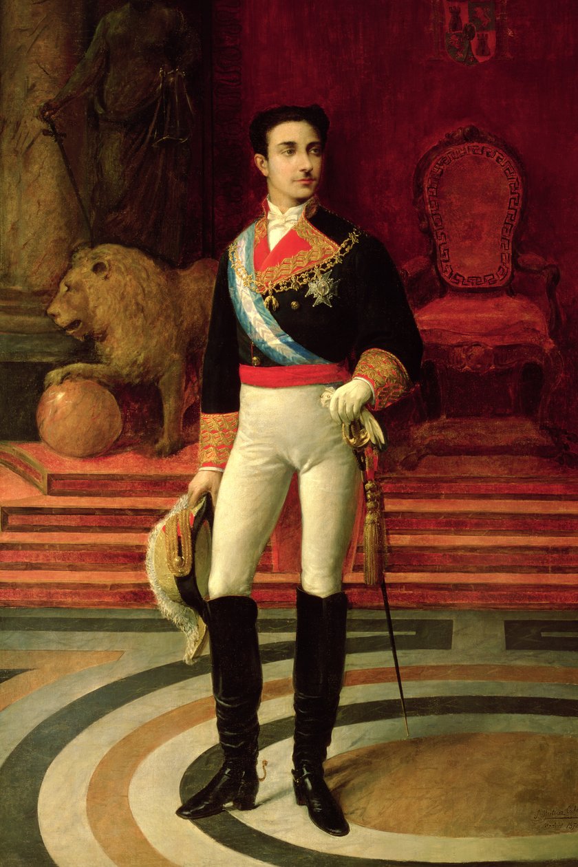 Portrett av Alfonso XII (1857-85) 1876 av Salvador Martinez Cubells