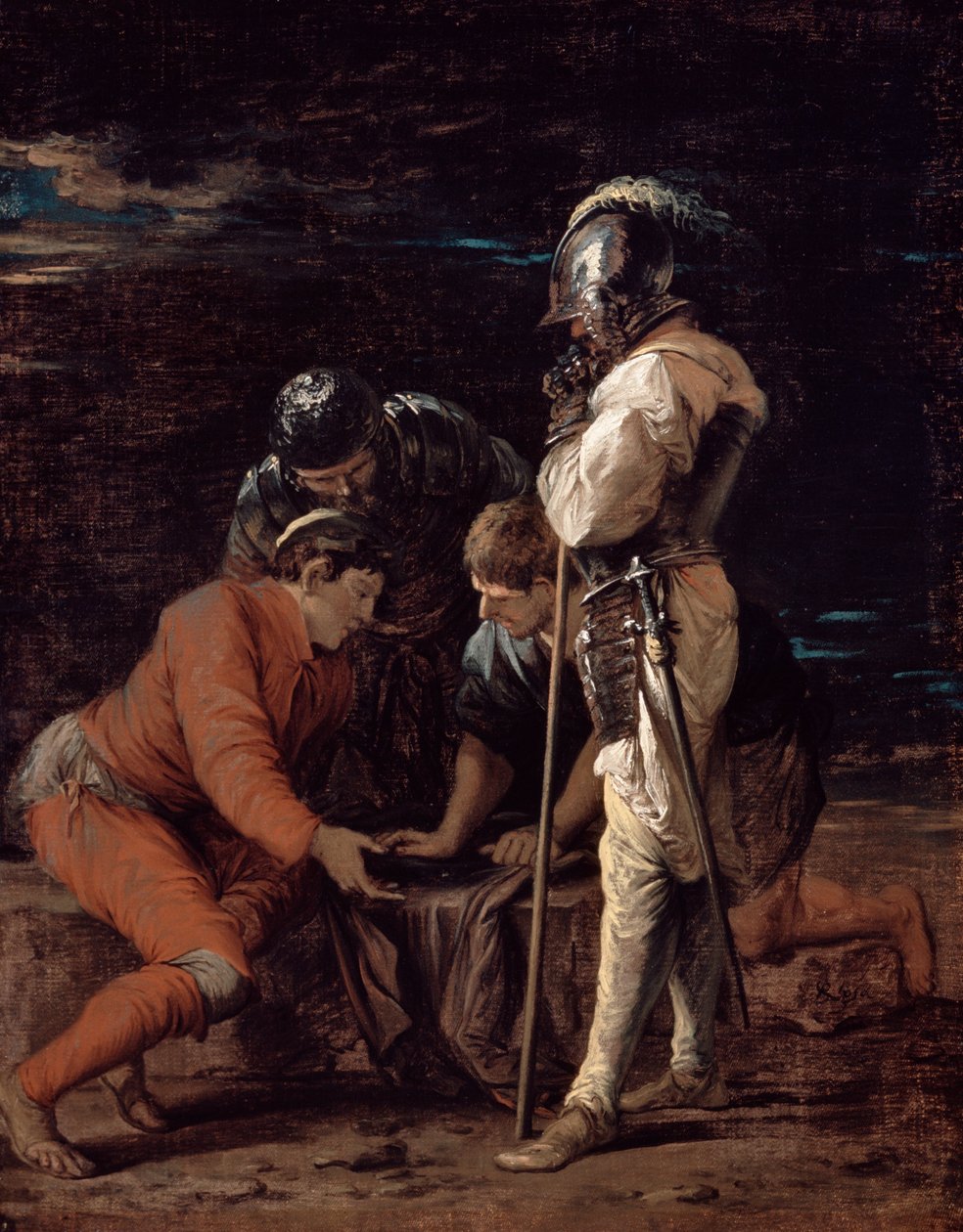 Soldater Gambling av Salvator Rosa