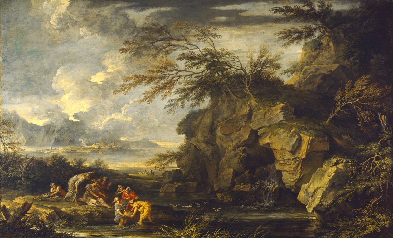 Funnet av Moses, ca. 1660-65 av Salvator Rosa