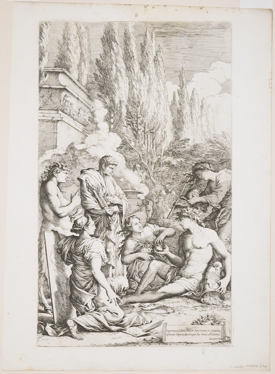 Geniet til Salvator Rosa, ca. 1662 av Salvator Rosa