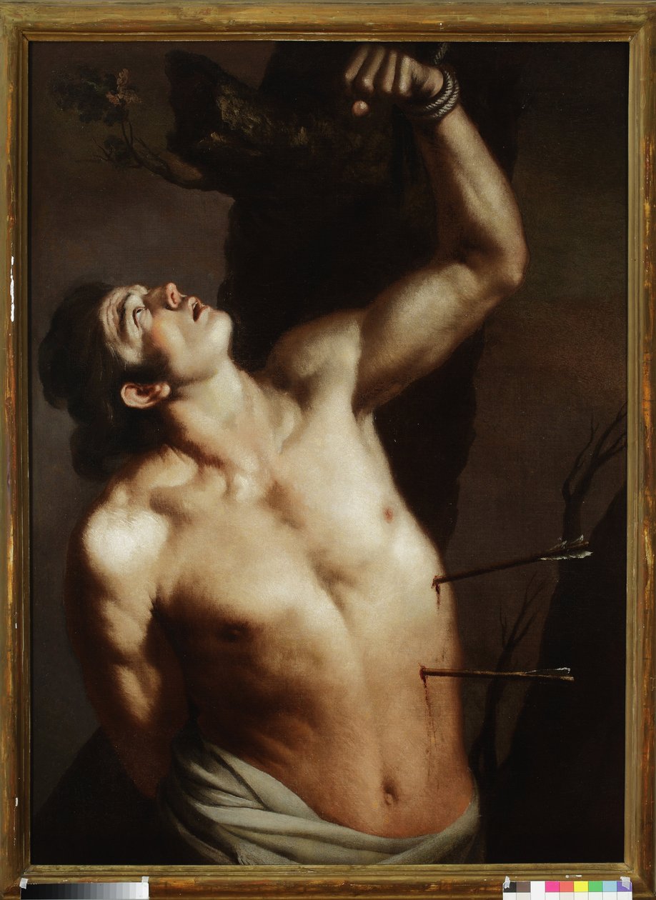 St Sebastian (olje på lerret) av Salvator (attr. to) Rosa