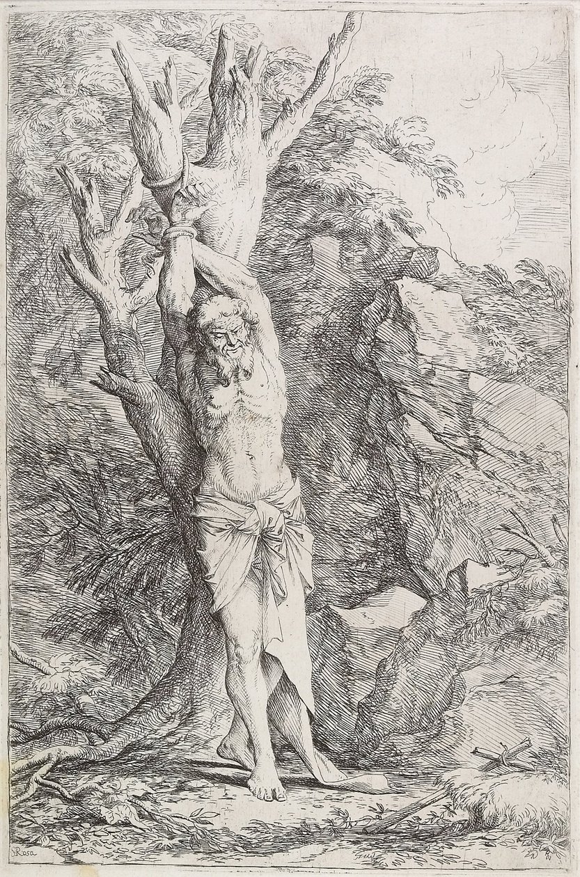 Albert (lider under selvpålagt bot) av Salvator Rosa