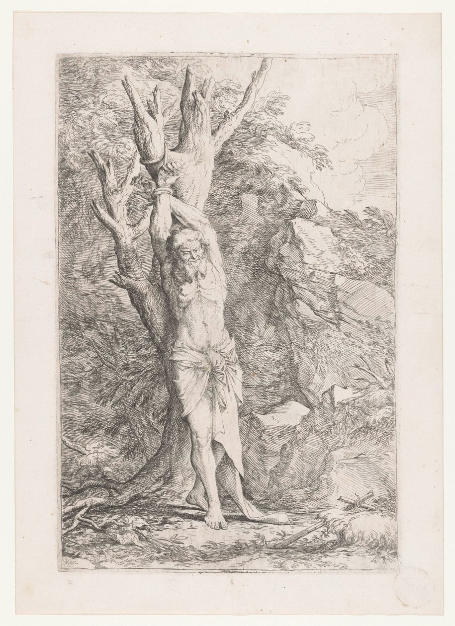 Albert bundet til et tre av Salvator Rosa