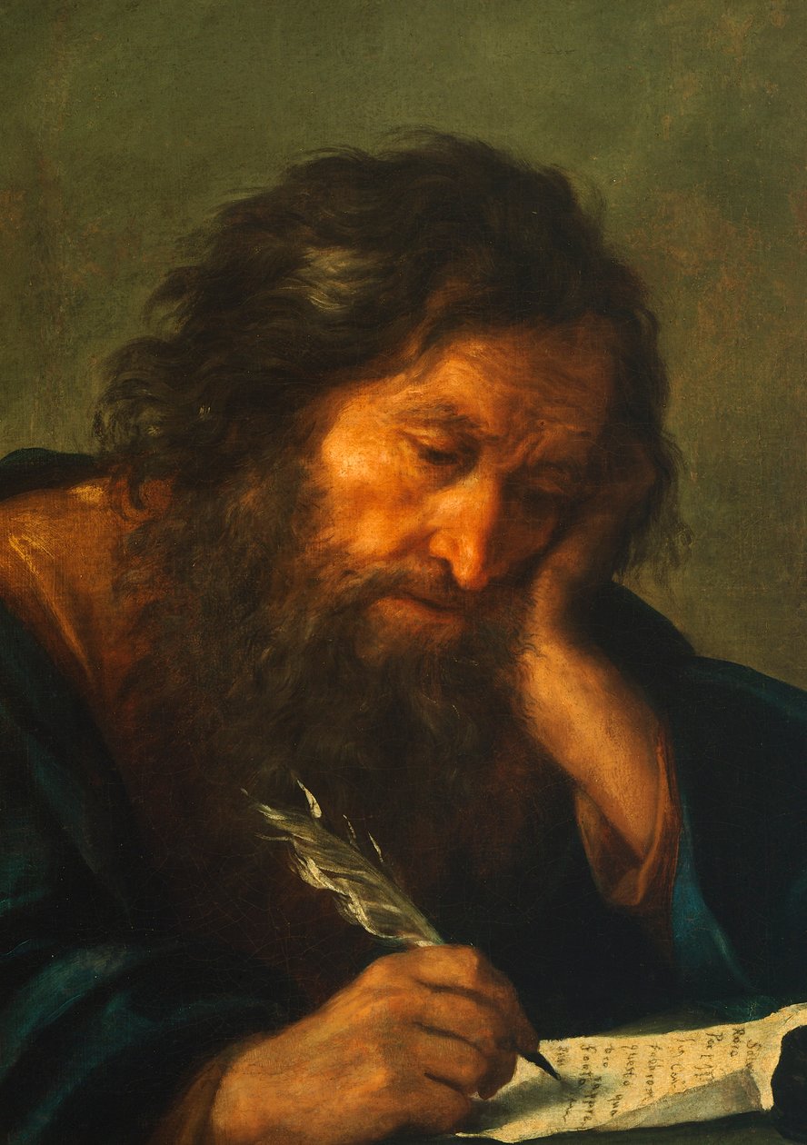 En evangelist, av Salvatore Rosa (1615-1673) av Salvator Rosa
