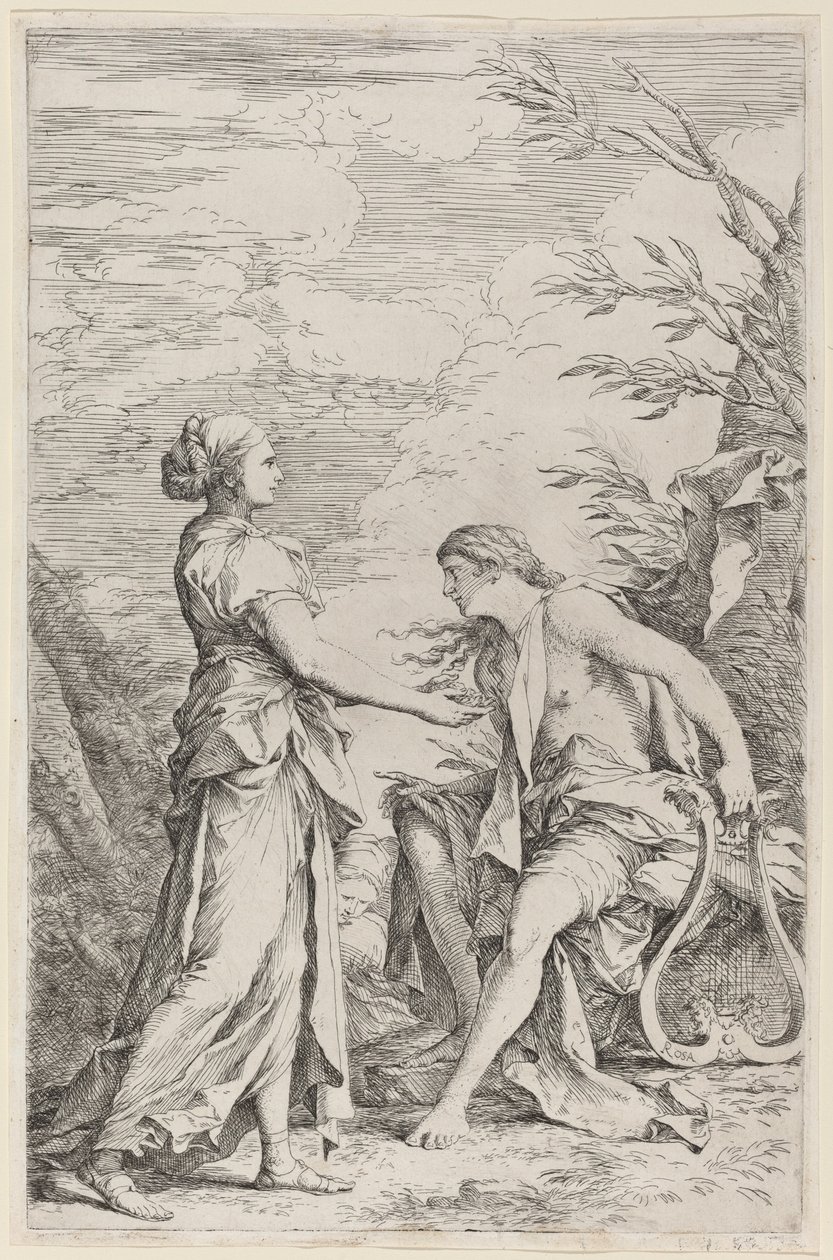 Apollo og den kumaiske sibyllen av Salvator Rosa