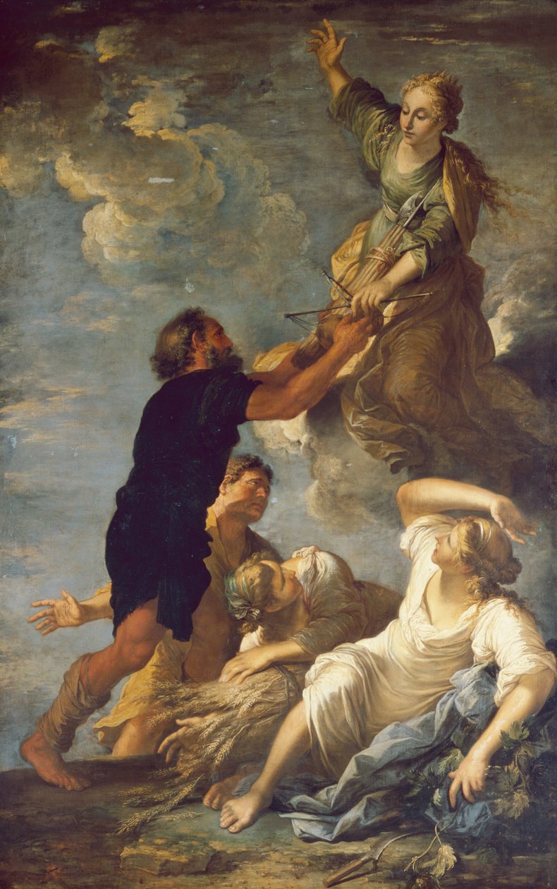 Astraea forlater jorden, ca. 1665 (olje på lerret) av Salvator Rosa