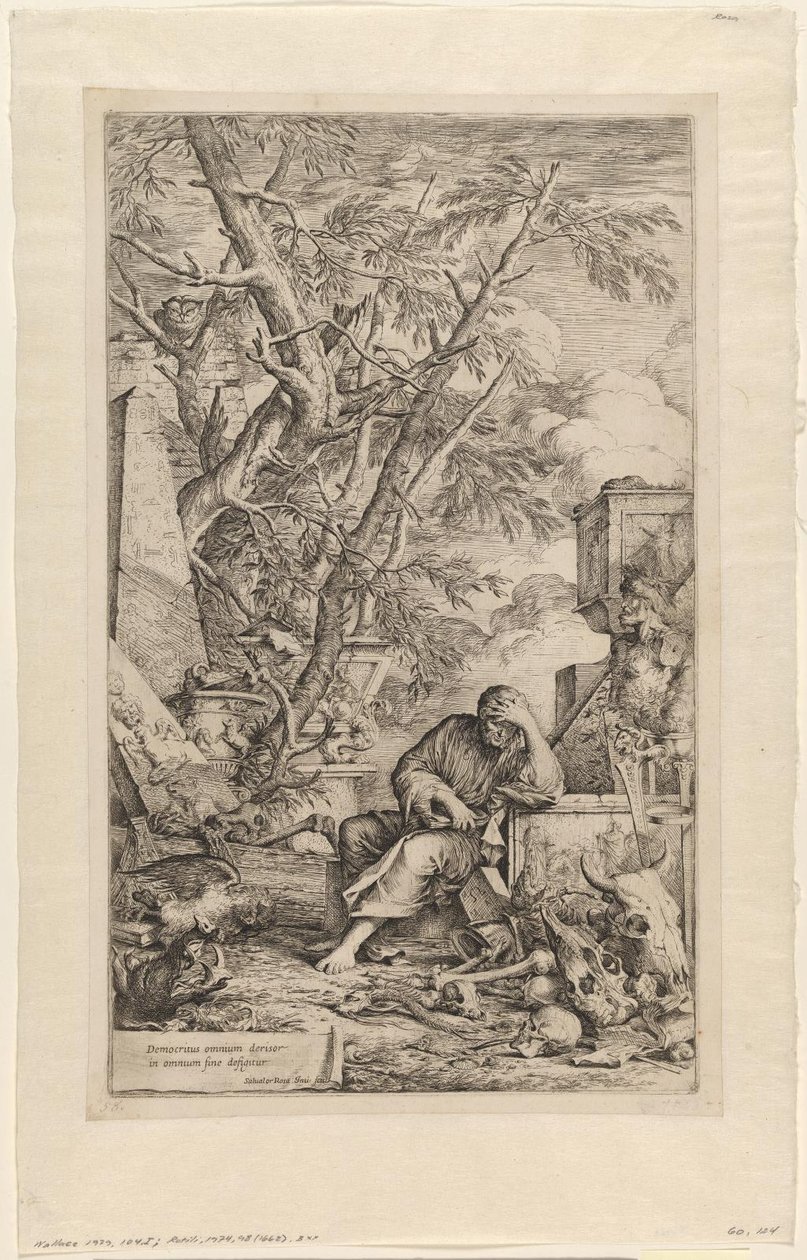 Demokrit i meditasjon av Salvator Rosa
