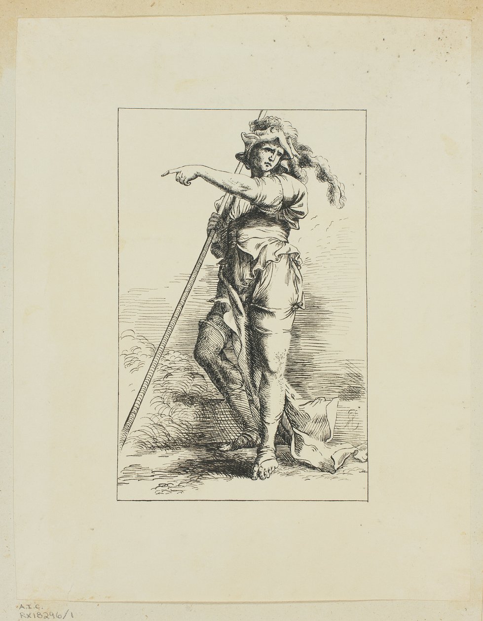 Figur med stavpeker av Salvator Rosa