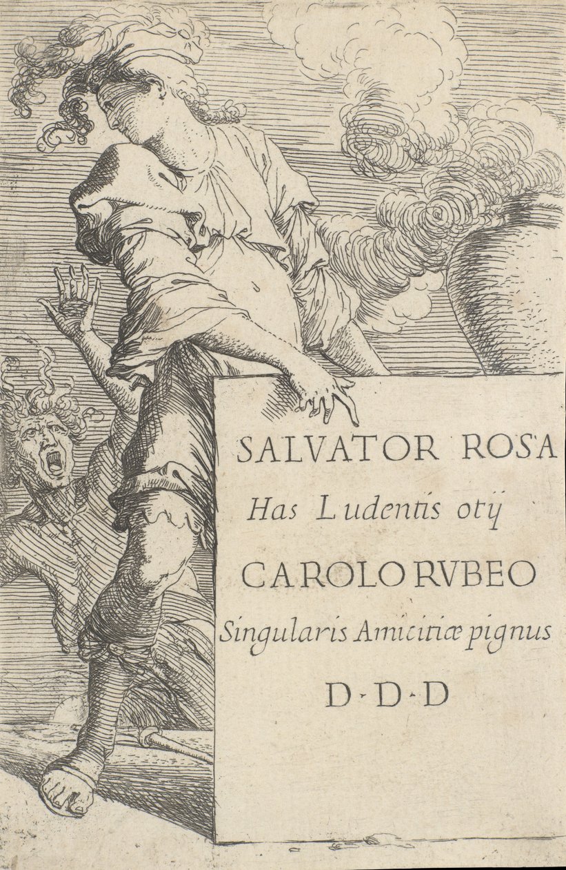 Frontispice for serien "Figurine", ca. 1656-1657. av Salvator Rosa