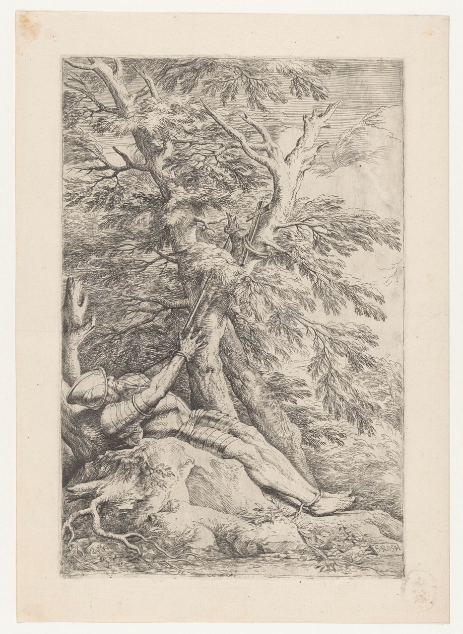 Den hellige Vilhelm av Maleval av Salvator Rosa