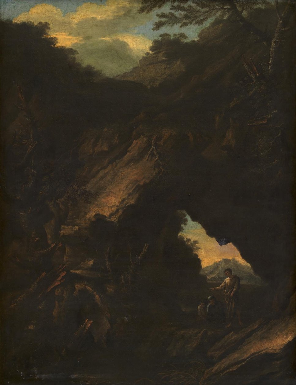 Landskap med en "Arco Naturale" av Salvator Rosa