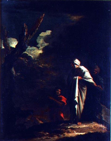 Landskap med figurer av Salvator Rosa