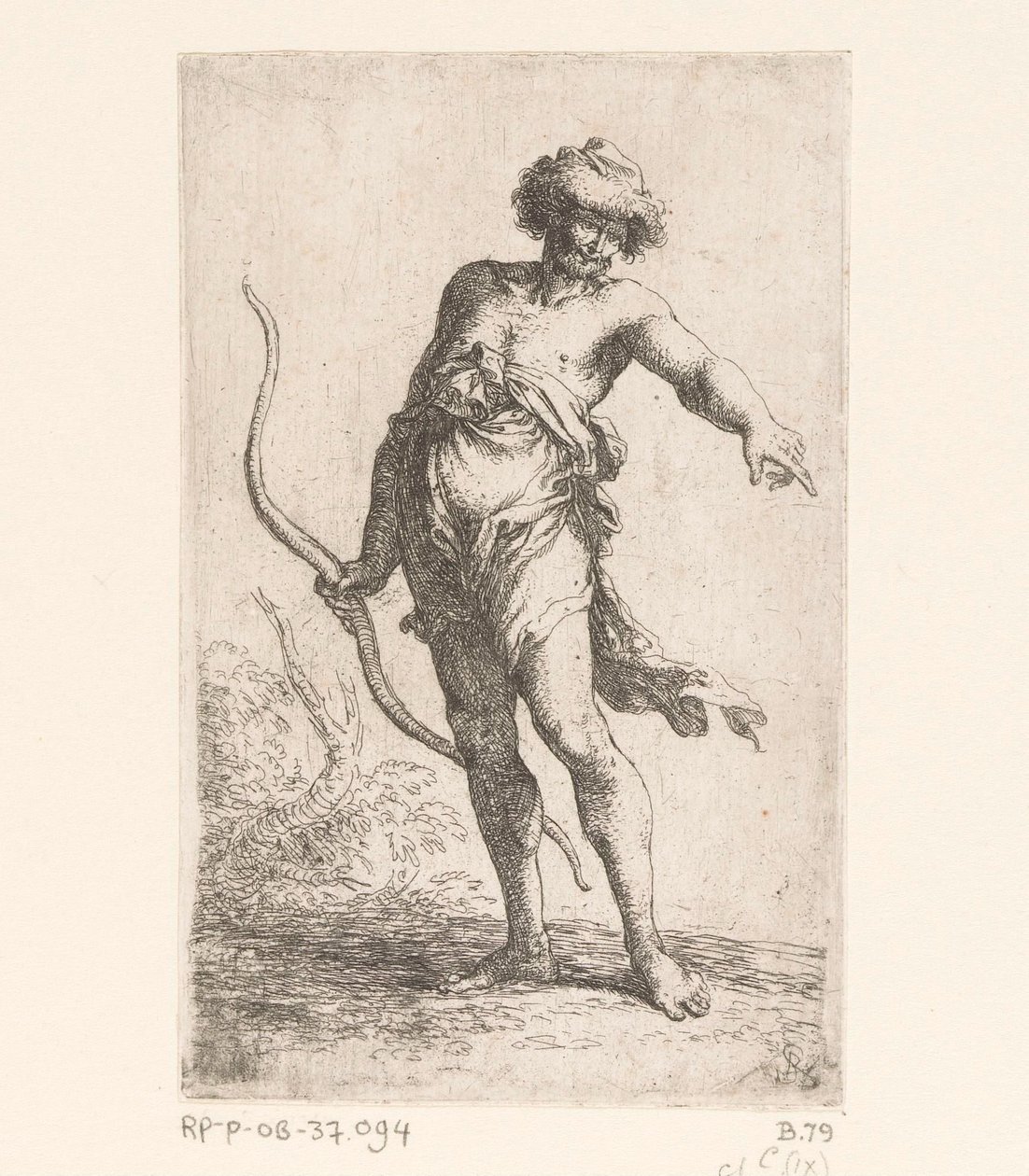 Mann med bue Små figurer (serietittel) Figur (serietittel) av Salvator Rosa