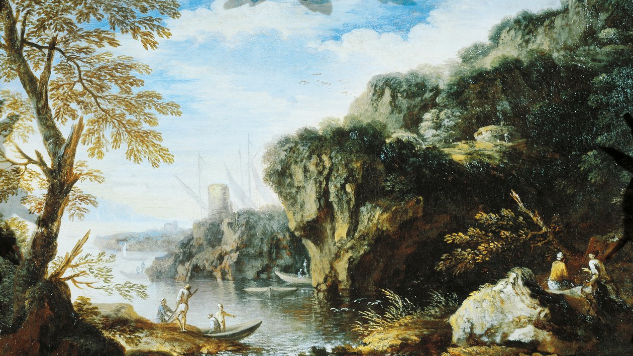 Marine, School of Salvator Rosa av Salvator Rosa