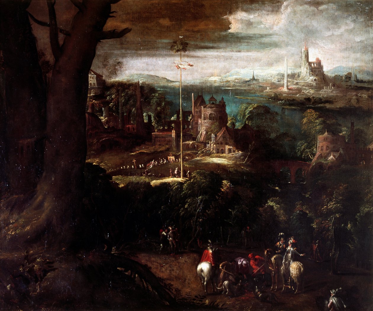 Marine, School of Salvator Rosa av Salvator Rosa
