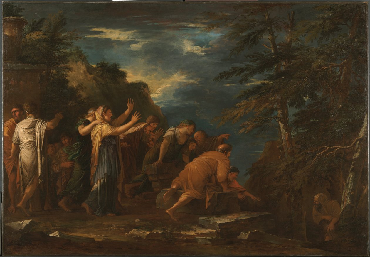Pythagoras som stiger opp fra underverdenen av Salvator Rosa