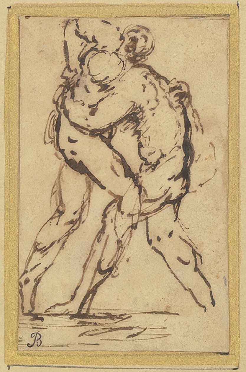 Ringkämpfer av Salvator Rosa