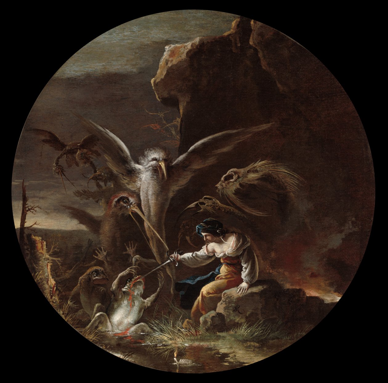 Scener av hekseri av Salvator Rosa