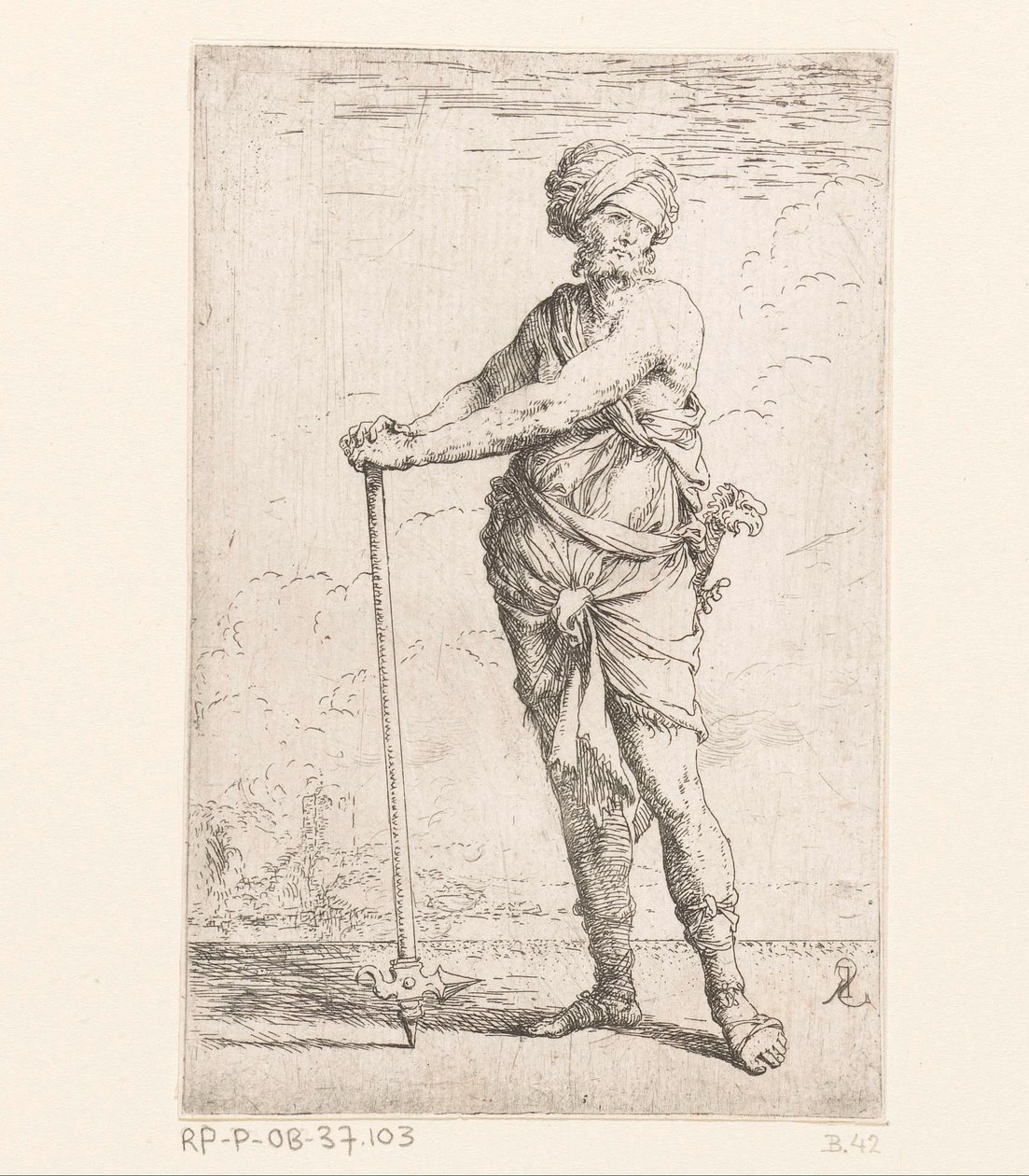 Soldat med kamphammer Små figurer (serietittel) Figur (serietittel) av Salvator Rosa