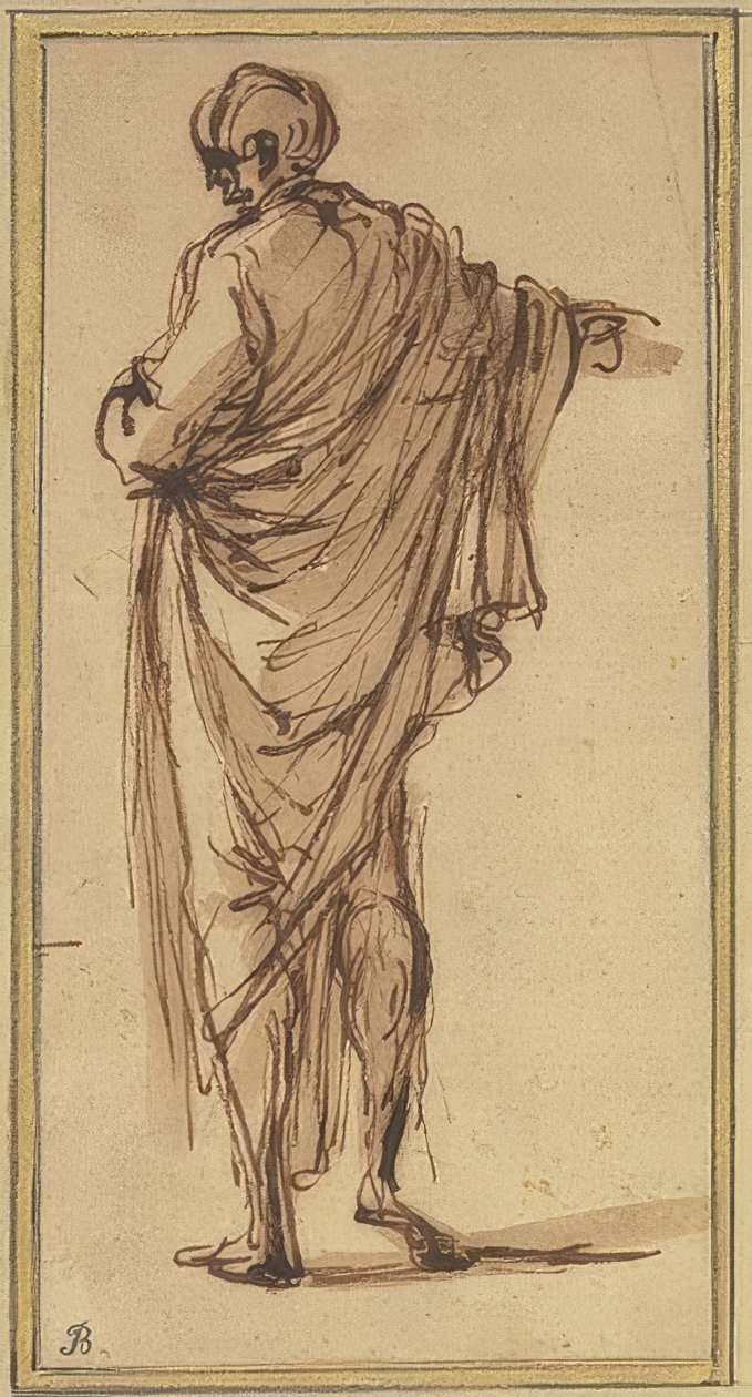 Stående tilbake figur av Salvator Rosa
