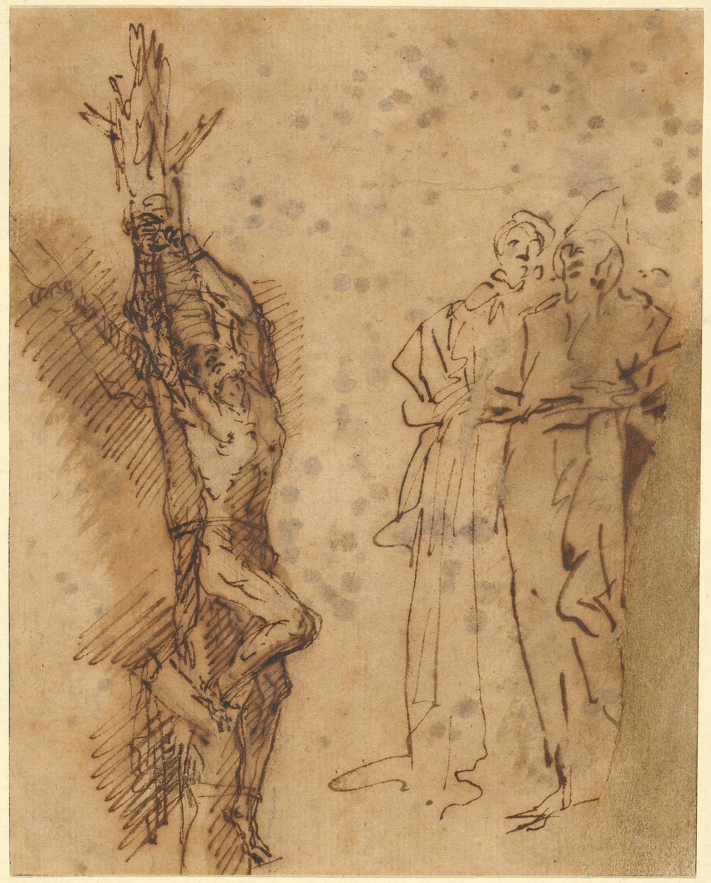 Studie for Polykrates’ korsfestelse av Salvator Rosa