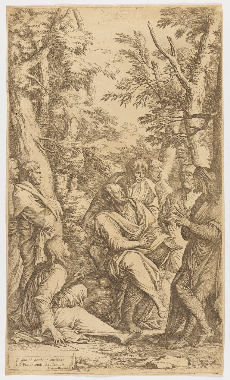Akademiet til Platon av Salvator Rosa