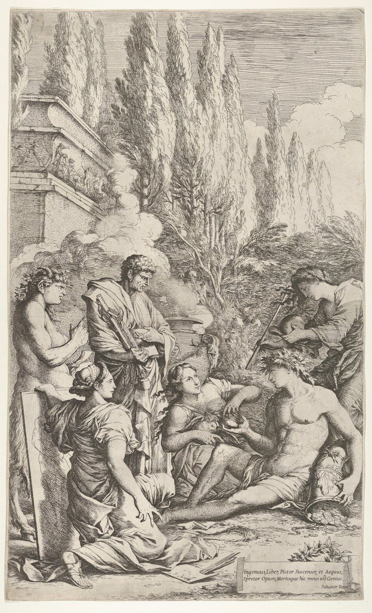 Geniet til Salvator Rosa, ca. 1662. av Salvator Rosa