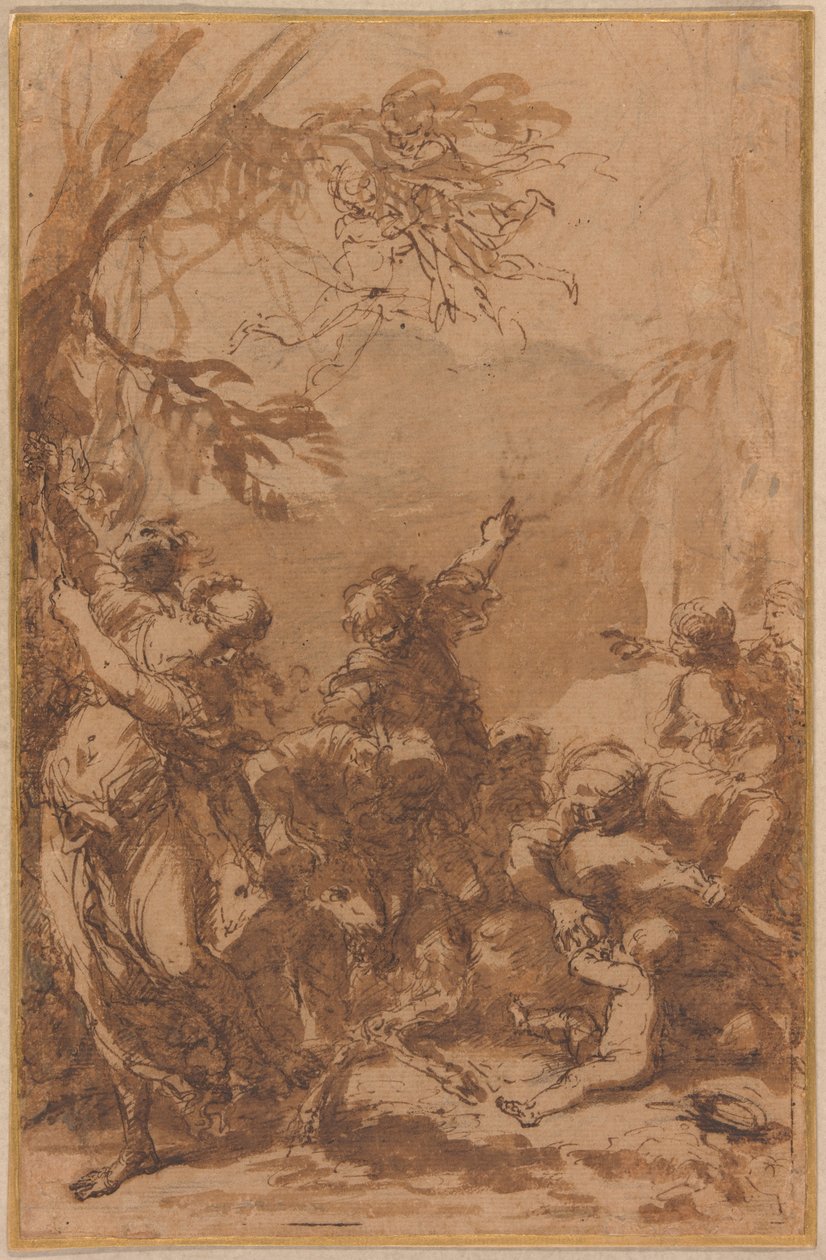 Oppdragelsen av Jupiter av Salvator Rosa