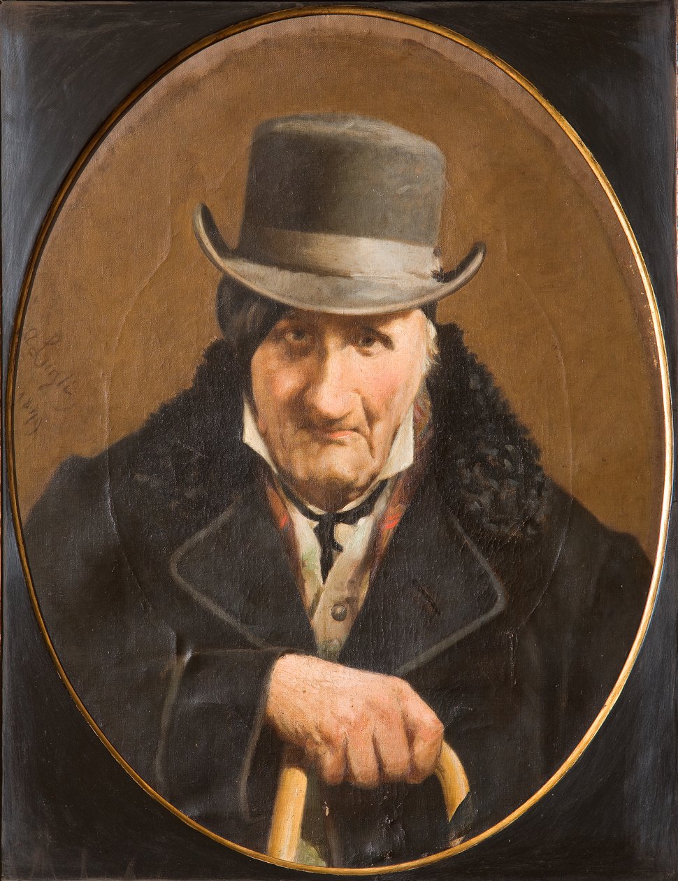 Portrett av en mann (olje på lerret) av Salvatore Albano