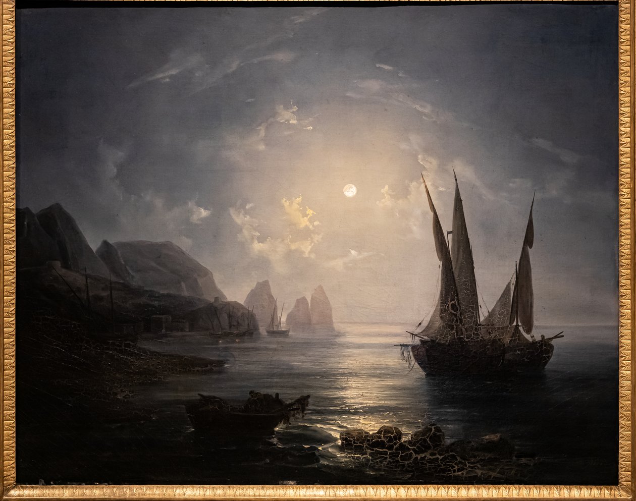 Nocturne in Capri, ca. 1843 (olje på lerret) av Salvatore Fergola