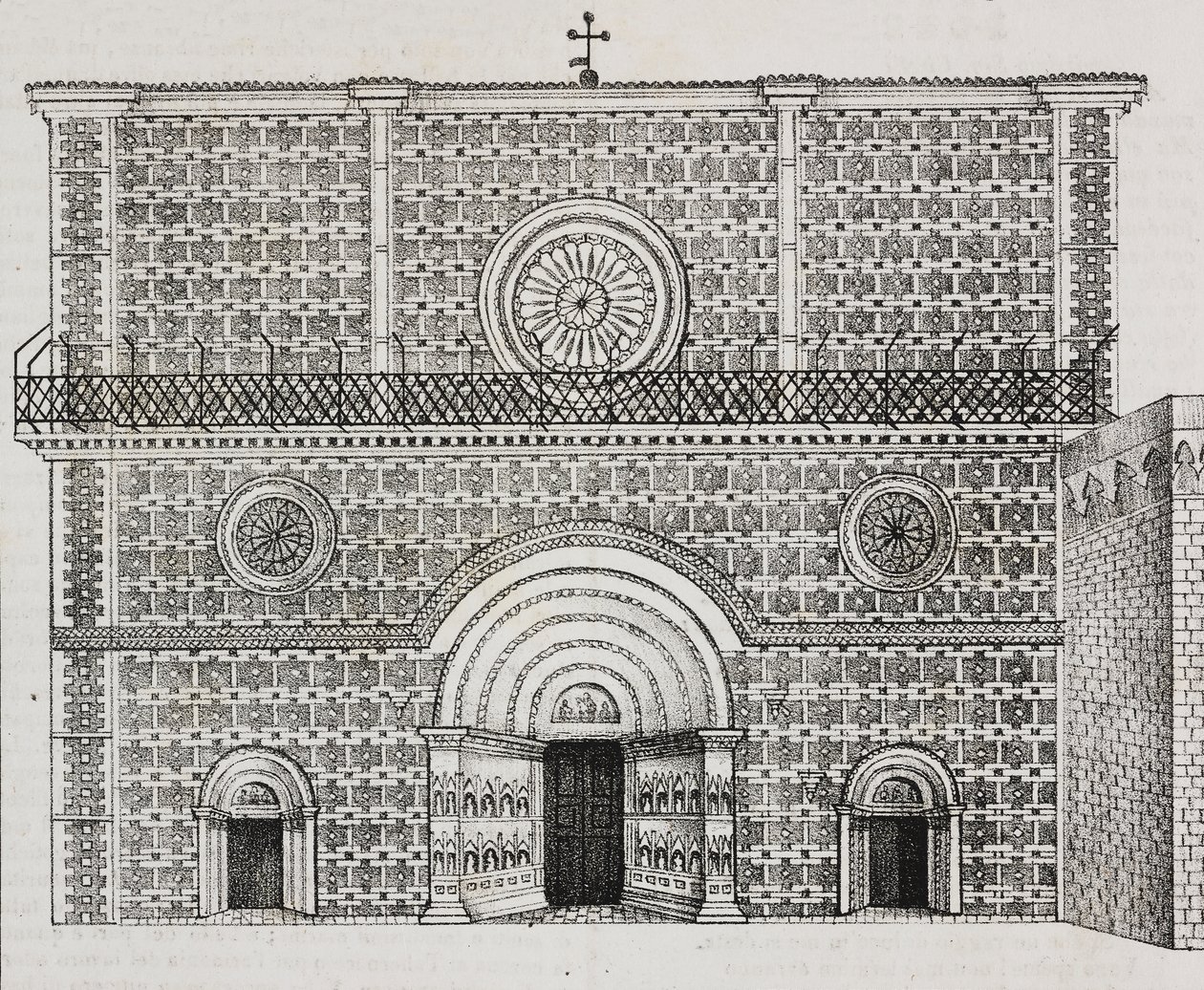 Fasade av basilikaen Santa Maria di Collemaggio, L