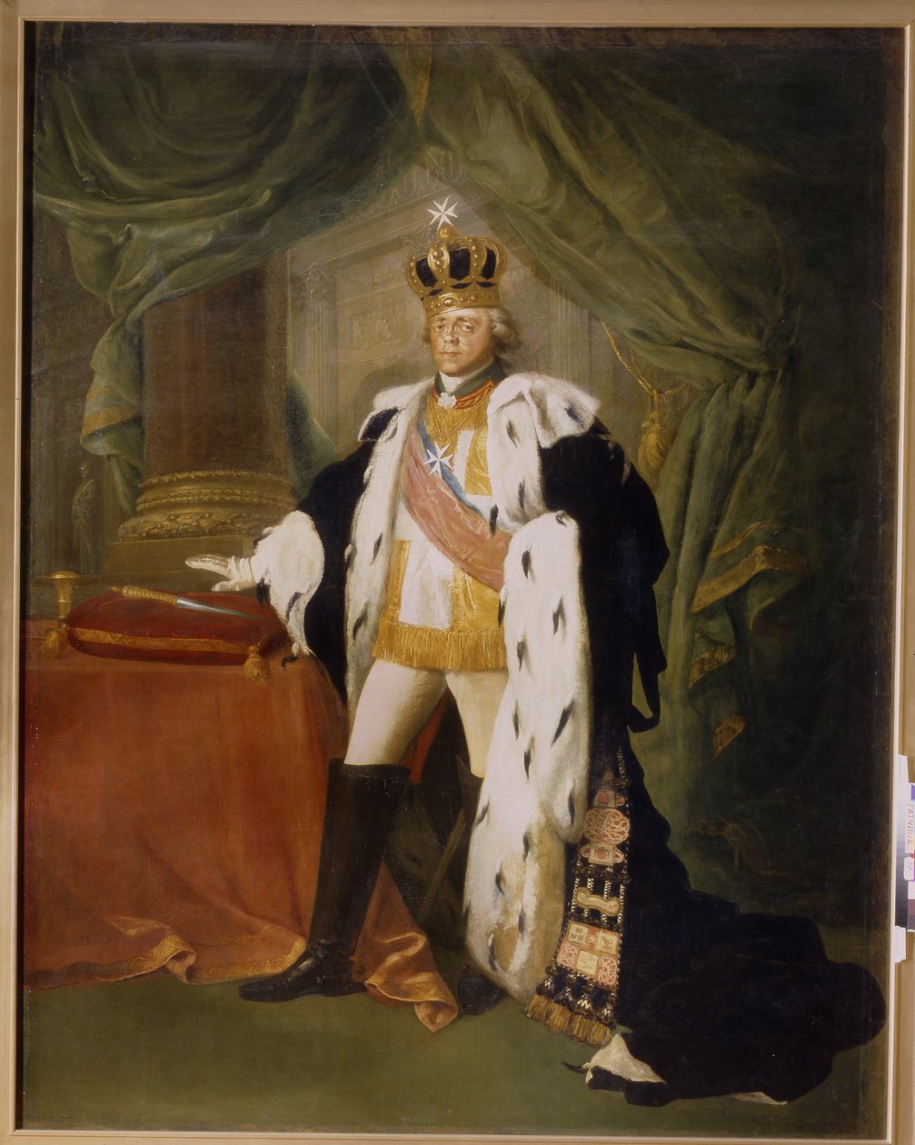 Portrett av keiser Paul I av Russland (1754-1801), kledd som en ridder av Maltas orden. (Portrett av keiser Paul I av Russland, i kjolen til ridderen av den maltesiske orden). Maleri av Salvatore Tonci (1756-1844), olje på lerret av Salvatore Tonci