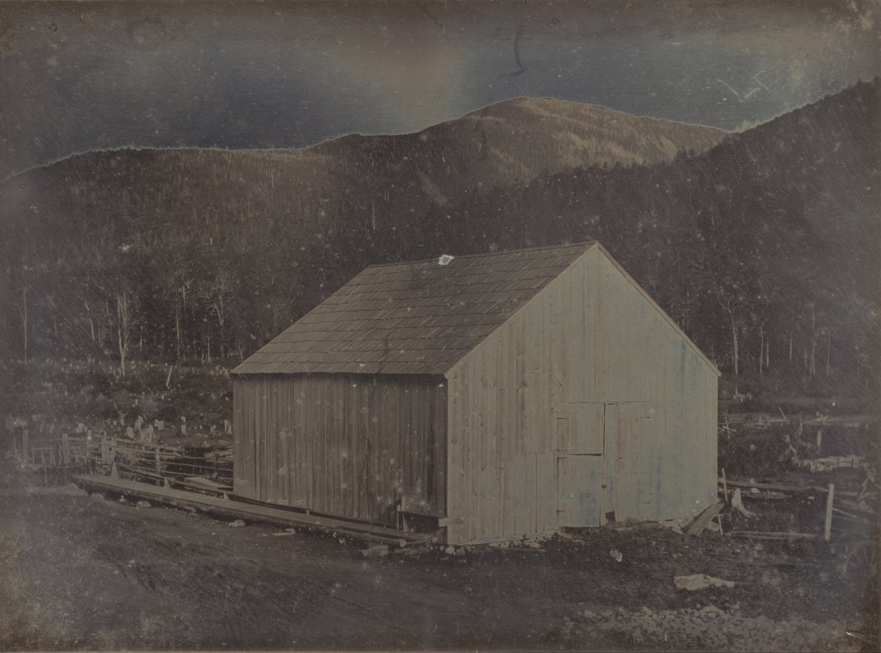 Utsikt over en låve i New Hampshire av Samuel A. Bemis