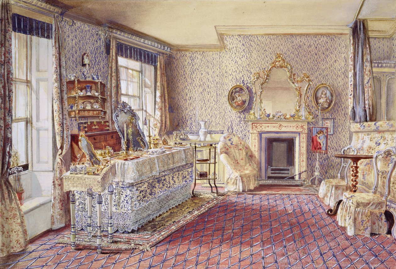 Interiør i et soverom av Samuel A. Rayner