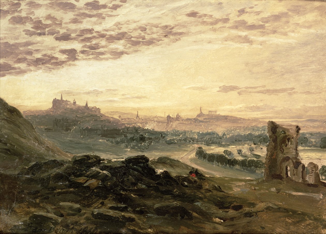 En panoramautsikt over Edinburgh av Samuel Bough