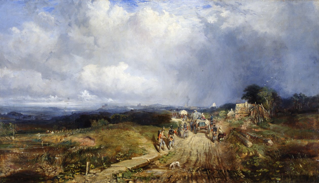 Bagasjevogner nærmer seg Carlisle, 1849 av Samuel Bough