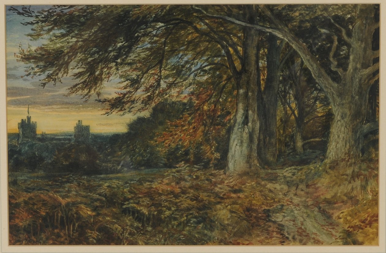 Naworth Castle, 1840-45 (wc på papir) av Samuel Bough