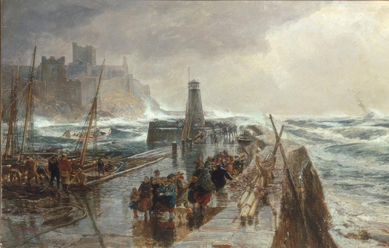 Peel Harbour, Isle of Man av Samuel Bough