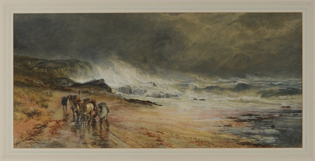 Storm on the Firth, 1874 (wc på papir) av Samuel Bough