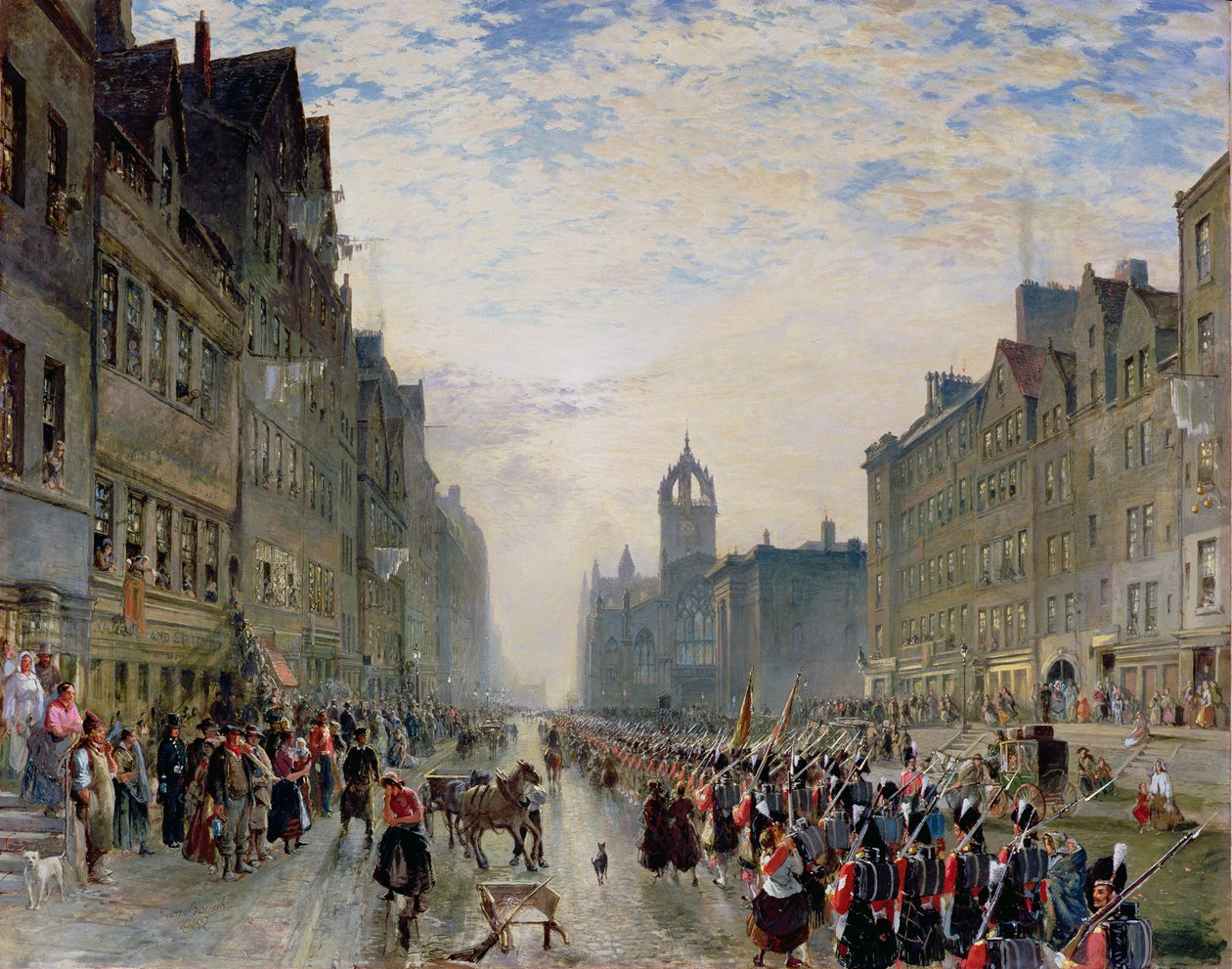 The High Street, Edinburgh av Samuel Bough