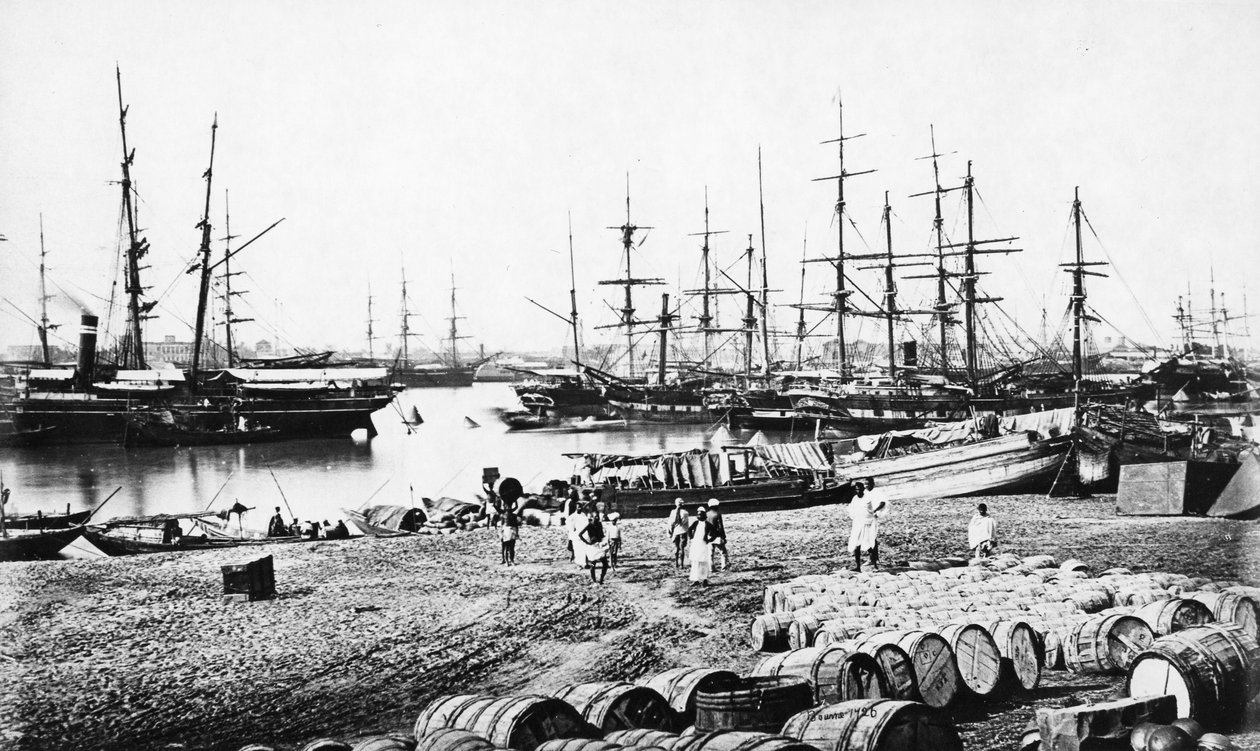 Calcutta Docks, ca. 1865 av Samuel Bourne