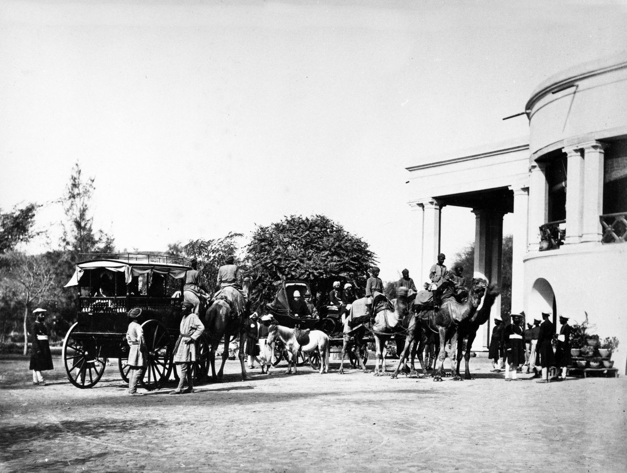 Løytnantguvernør i Punjab og hans kamelvogn, 1864 av Samuel Bourne