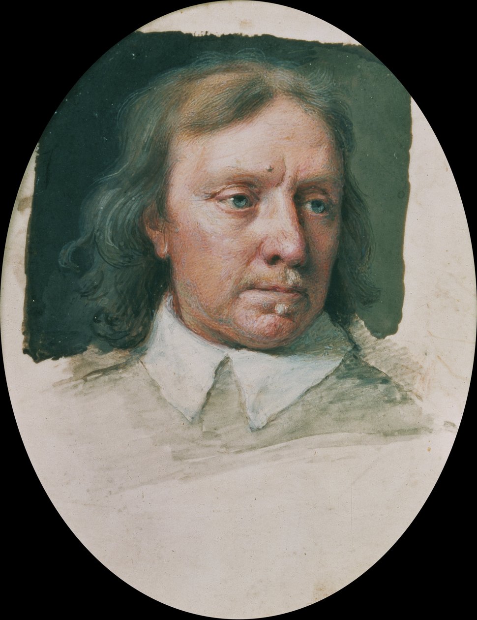 Miniatyr av Oliver Cromwell (uferdig) (se også 67602) av Samuel Cooper