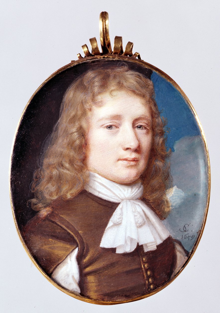 Miniatyrportrett av en ukjent mann, 1659 (wc på vellum) av Samuel Cooper