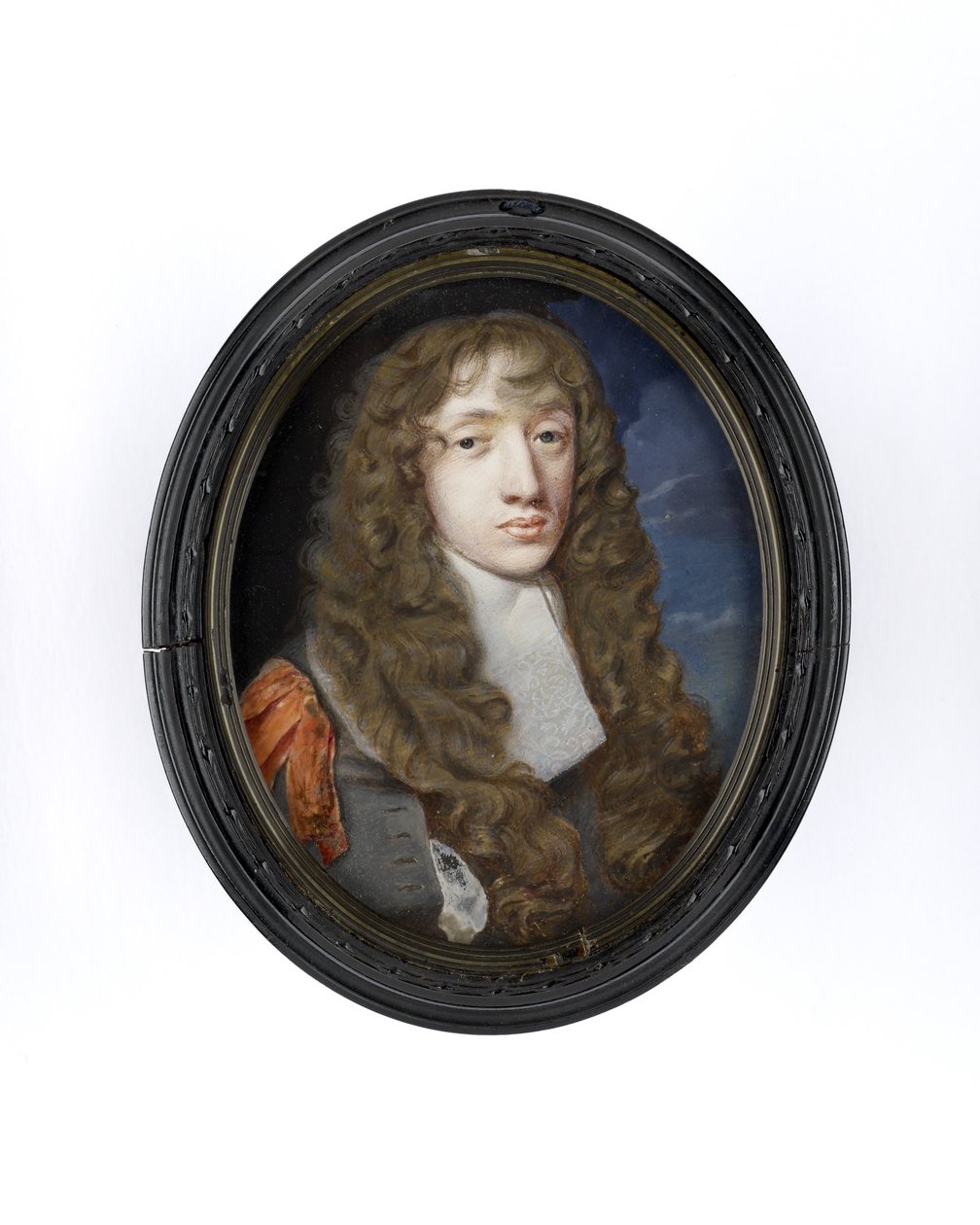 Portrettminiatyr av John Wilmot, 2. jarl av Rochester, ca. 1660-5 (wc på vellum) av Samuel Cooper