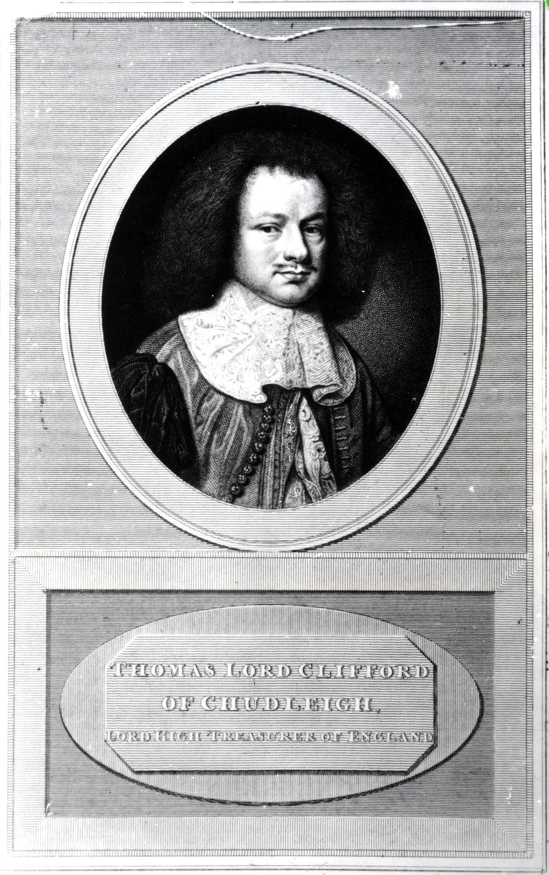 Thomas Clifford, 1. baron Clifford av Chudleigh, gravert av Edward Scriven, 1820 av Samuel Cooper