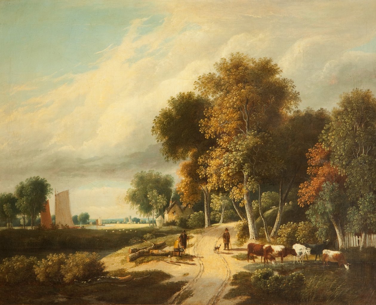 En scene i Norfolk av Samuel David Colkett