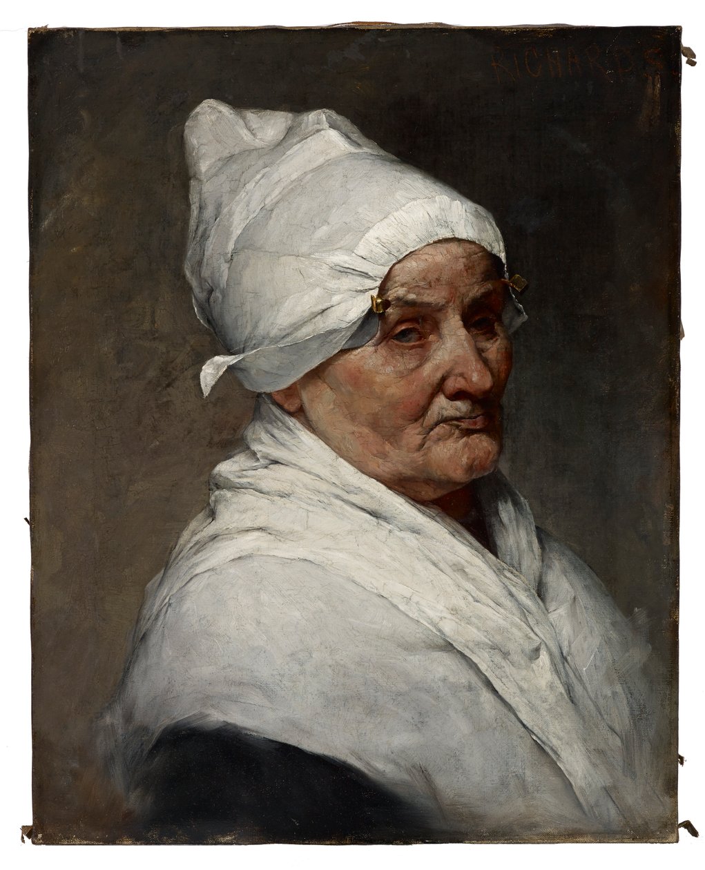 Gammel bondekvinne av Samuel G. Richards