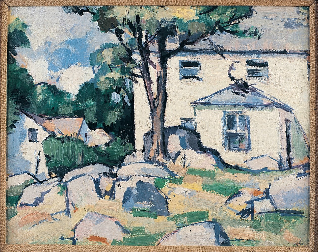 Landskap med hus av Samuel John Peploe